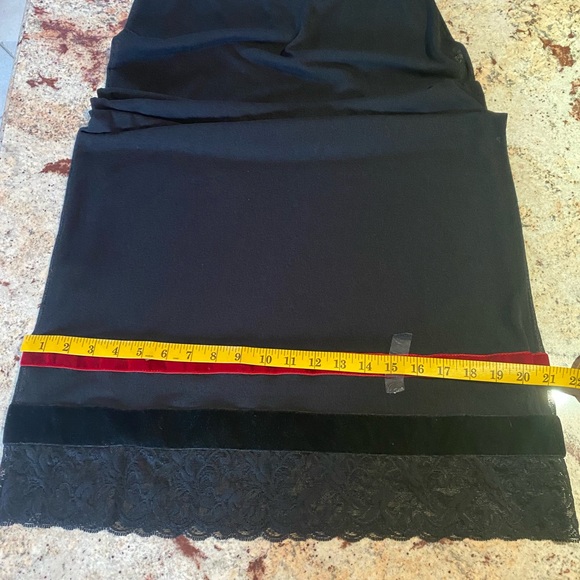 BEAUTIFUL A.B.S STUDIO BLACK LACE TRIM PULL-ON PENCIL MAXI SKIRT Sz S P - Picture 6 of 13